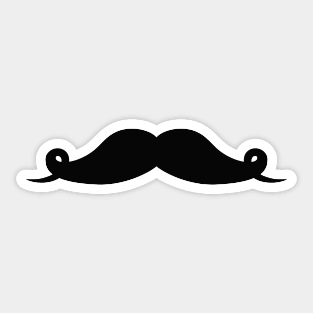 Curly Mustache Sticker by Pinkdeer